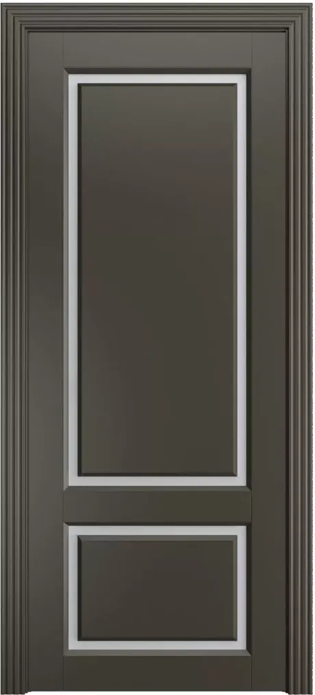 Межкомнатная дверь со стеклом Мадрид Гриджио Эмаль (Шейл Дорс)