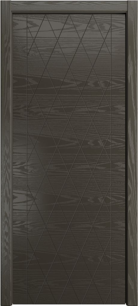 Глухая межкомнатная дверь ID-W Гриджио Шпон (Мильяна)