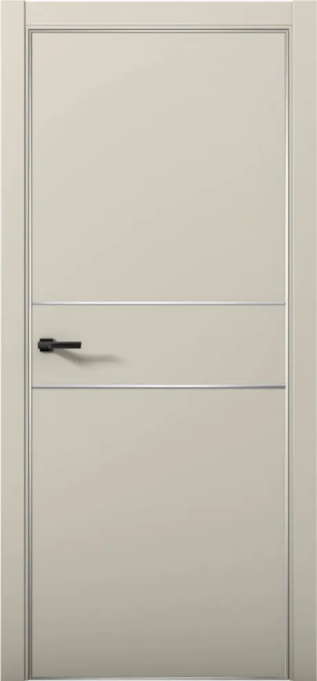 Межкомнатная дверь ESTETICA 03 Силк грей Анодированная кромка AL (Brandoors)