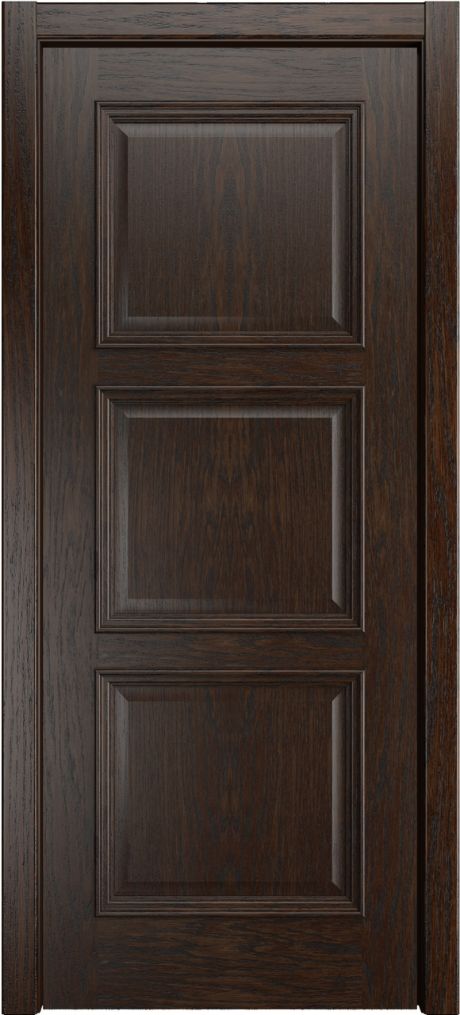 Глухая межкомнатная дверь Версаль Дуб коньячный Шпон (Мильяна)