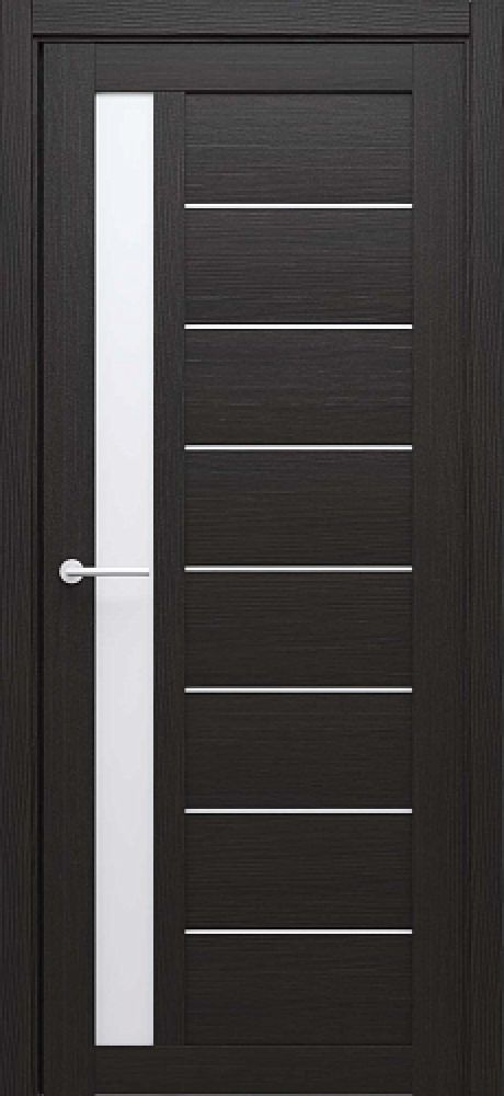 Межкомнатная дверь со стеклом Севилья Темный кипарис Эко-шпон Стекло белое (ALBERO)