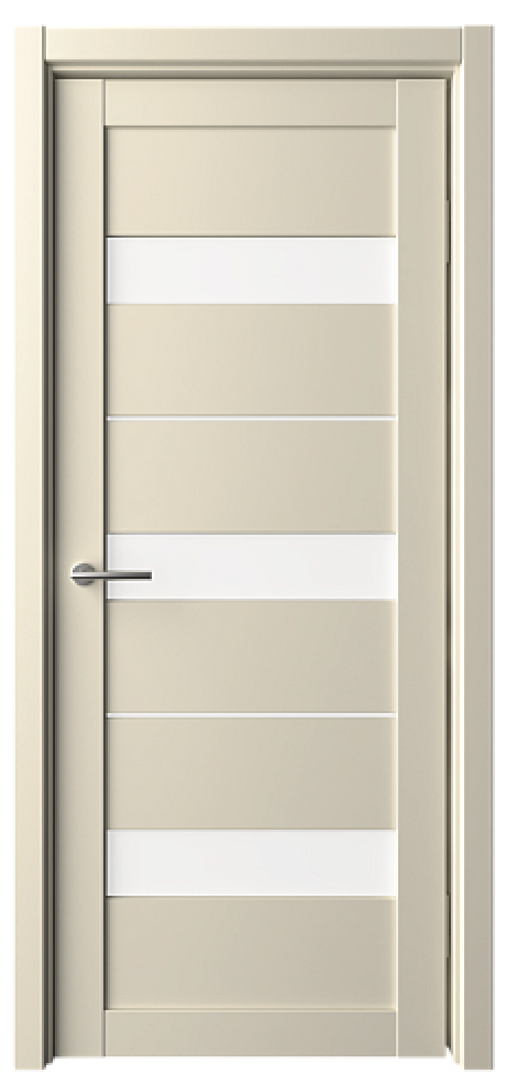 Межкомнатная дверь со стеклом Прага Сэнд Vinyl Стекло белое (ALBERO)