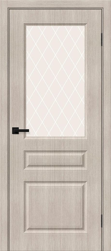 Межкомнатная дверь остекленная Скинни-15 Cappuccino Melinga (BRAVO)