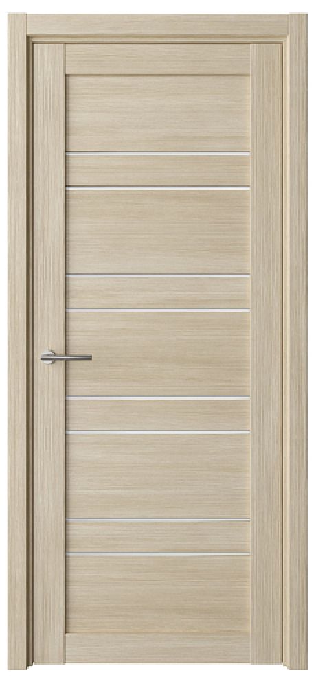 Межкомнатная дверь со стеклом Дублин Лиственница мокко Эко-шпон Стекло мателюкс (ALBERO)