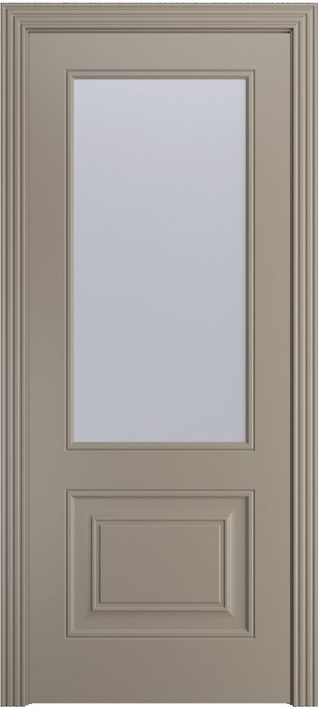 Межкомнатная дверь со стеклом Версаль-1Ф Латте Эмаль (Мильяна)