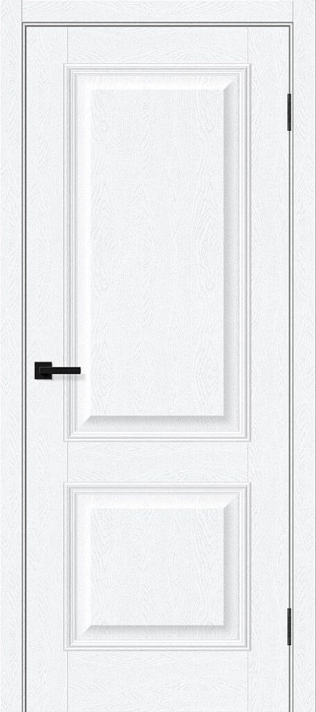 Межкомнатная дверь глухая Классик-12 White Silkwood (ĒLPORTA)