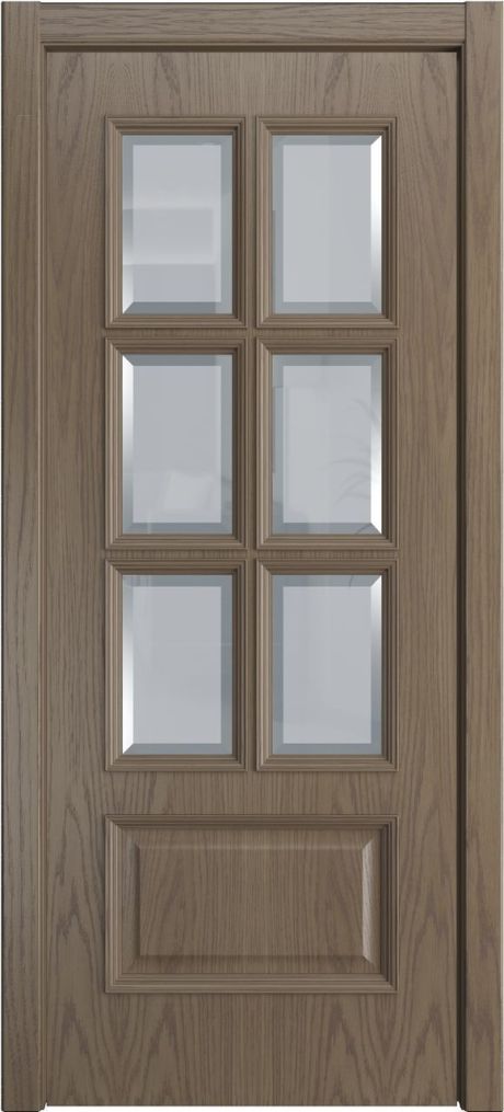 Межкомнатная дверь со стеклом Палермо-1 Дуб грейвуд Шпон (Мильяна)