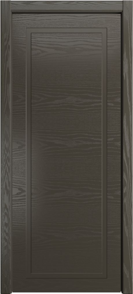 Глухая межкомнатная дверь ID-Лайн 1 Гриджио Шпон (Мильяна)
