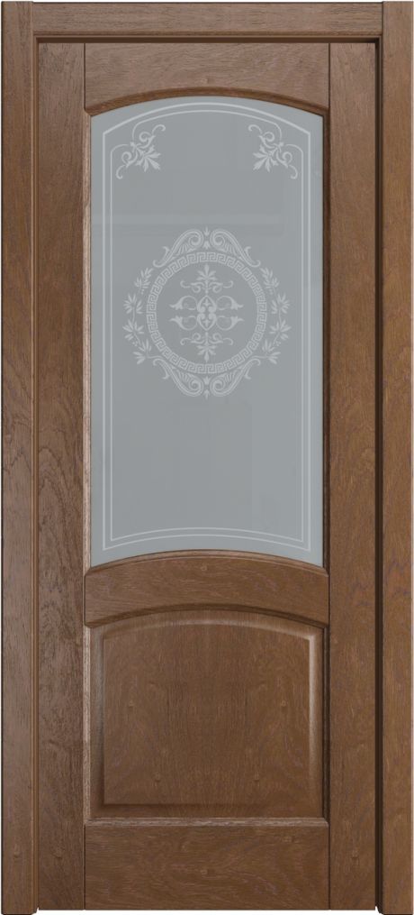 Межкомнатная дверь со стеклом Фиона Дуб мокко Шпон (Мильяна)