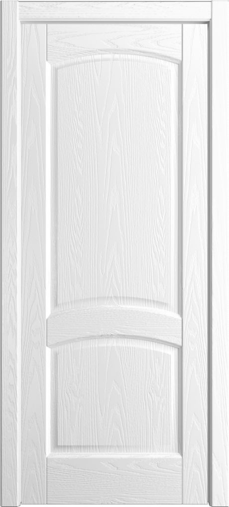 Глухая межкомнатная дверь Фиона Белоснежный Шпон (Мильяна)