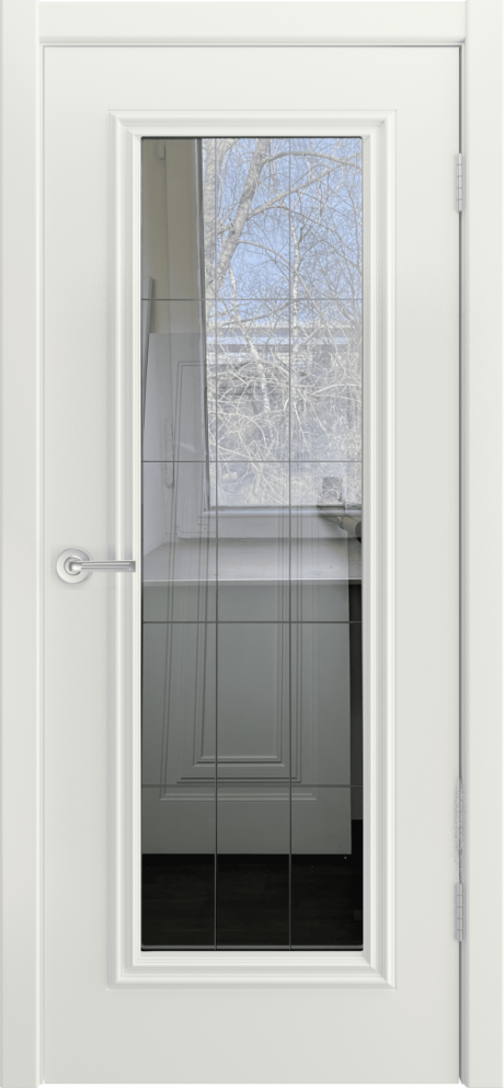 Межкомнатная дверь со стеклом Турин-1 RAL 9010 Эмаль (Шейл Дорс)