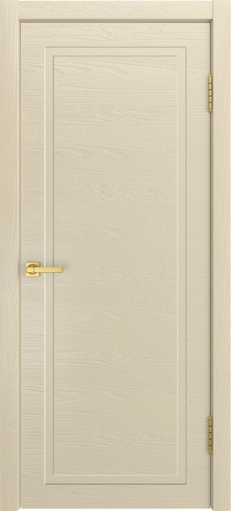 Глухая межкомнатная дверь ID-Лайн 1 Крем Шпон (Мильяна)
