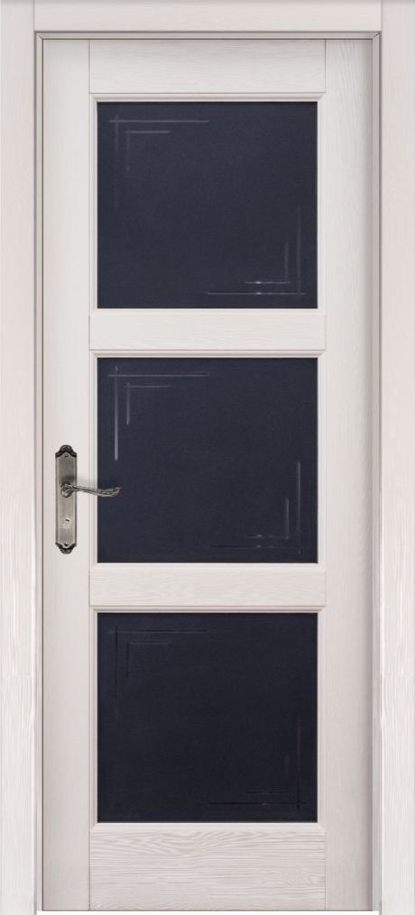 Межкомнатная дверь со стеклом Турин Слоновая кость Массив сосны (ОКА)