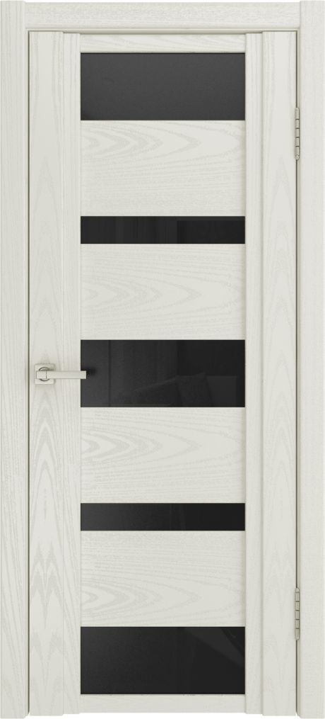 Межкомнатная дверь со стеклом QDO M Бьянко Шпон (Мильяна)