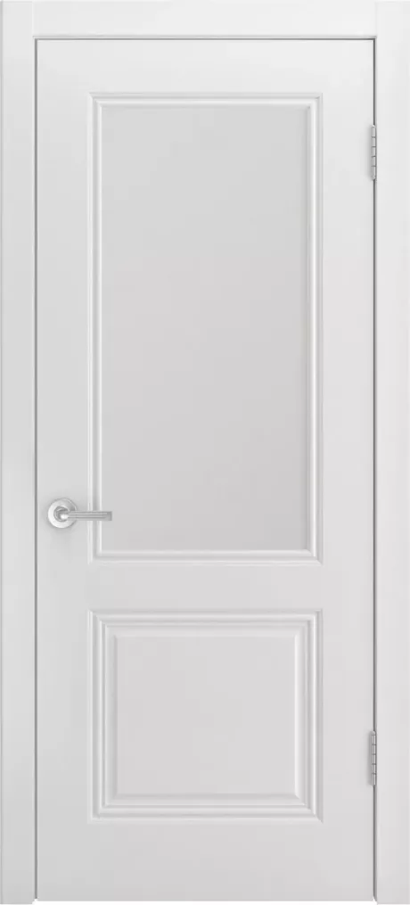 Межкомнатная дверь со стеклом Акцент Грейс В1 Белый Эмаль (Шейл Дорс)