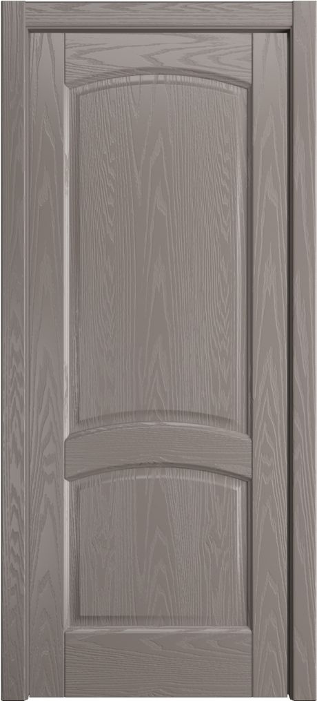 Глухая межкомнатная дверь Фиона Темно-серый Шпон (Мильяна)