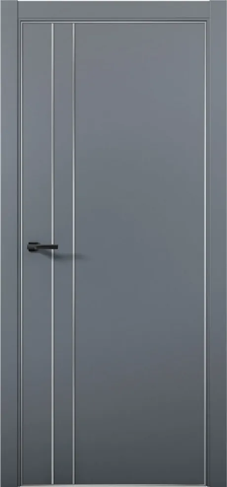 Межкомнатная дверь ESTETICA 04 Антрацит Анодированная кромка AL (Brandoors)