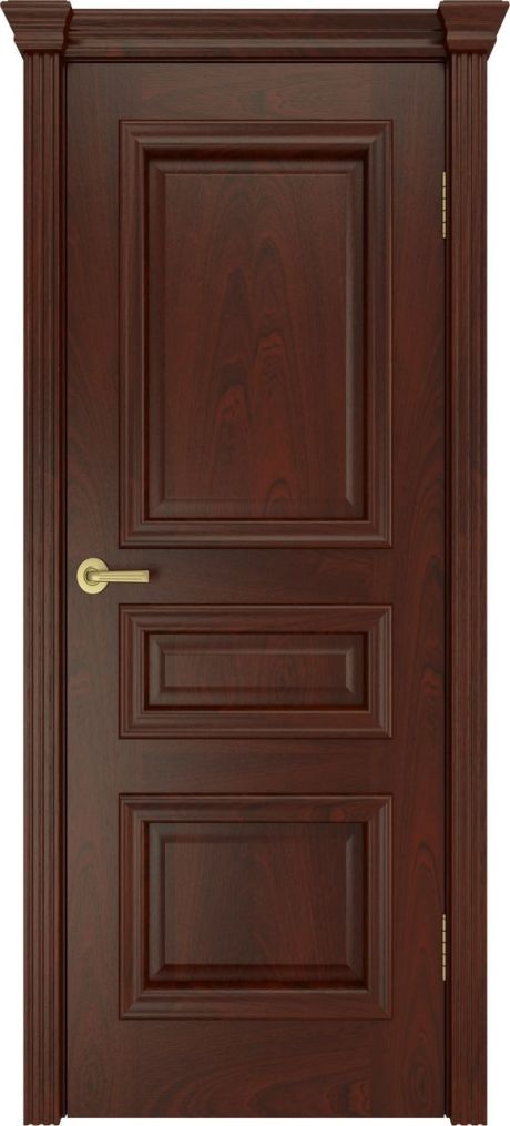Глухая межкомнатная дверь Бристоль Сити Красное дерево Шпон (Мильяна)