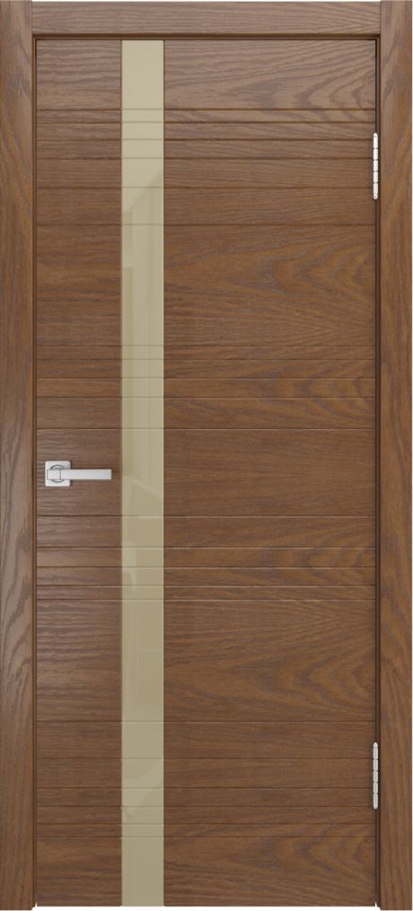 Межкомнатная дверь со стеклом ID-H Дуб мокко Шпон (Мильяна)