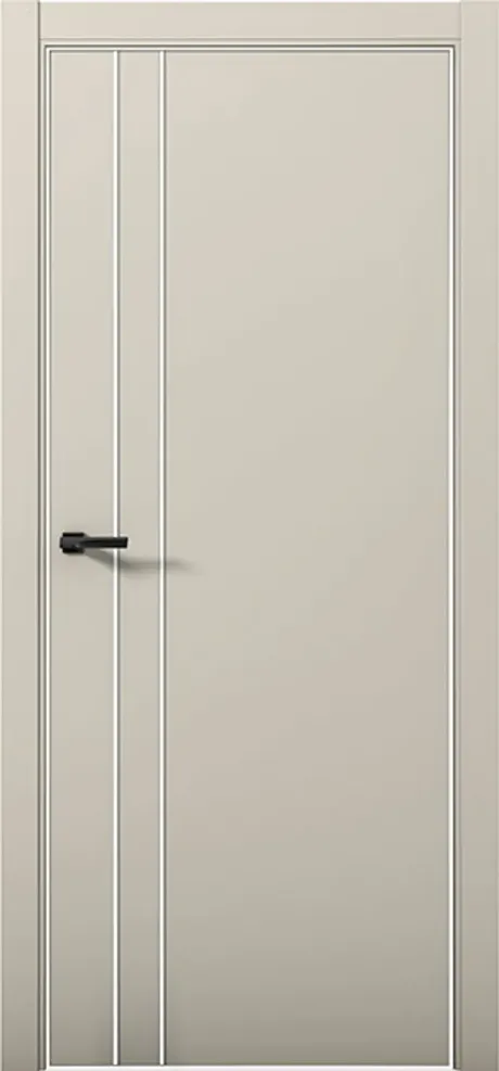 Межкомнатная дверь ESTETICA 04 Силк грей Кромка AL White (Brandoors)