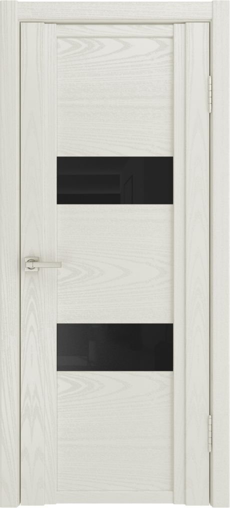 Межкомнатная дверь со стеклом QDO N Бьянко Шпон (Мильяна)