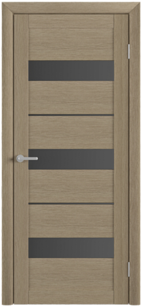 Межкомнатная дверь со стеклом Тренд Т-7 Лиственница латте Eco Tex Стекло графитовое (ALBERO)