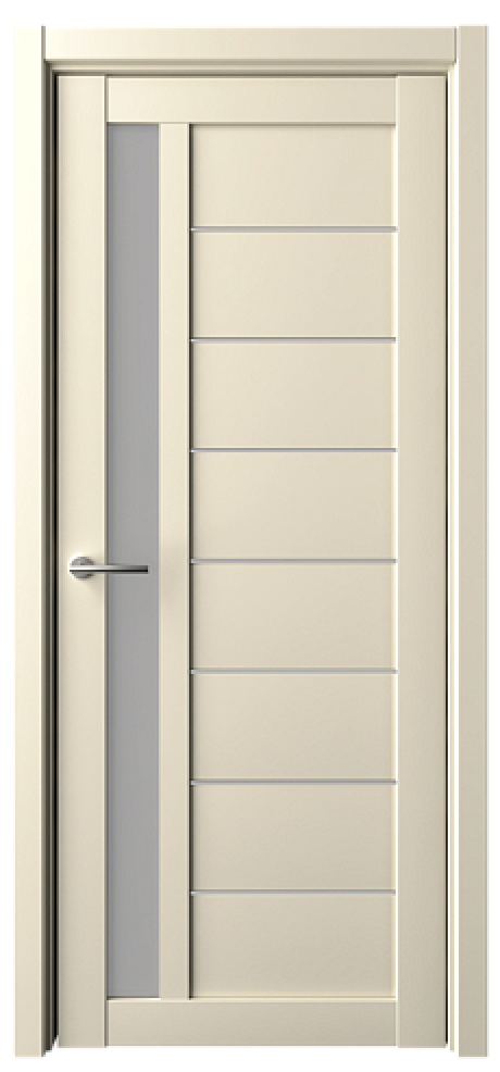 Межкомнатная дверь со стеклом Севилья Сэнд Vinyl Стекло мателюкс (ALBERO)