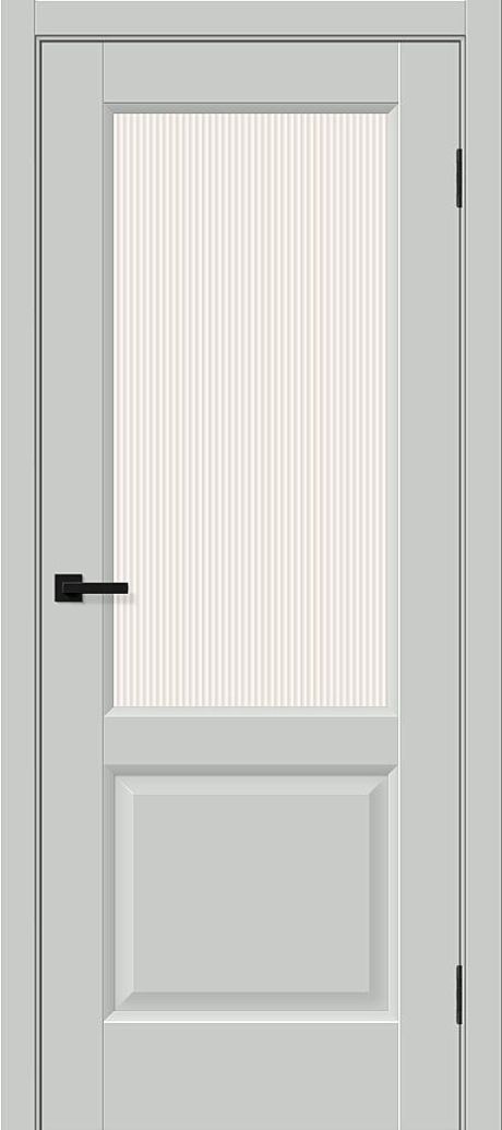 Межкомнатная дверь остекленная Неоклассик-33 Grey Silk (BRAVO)