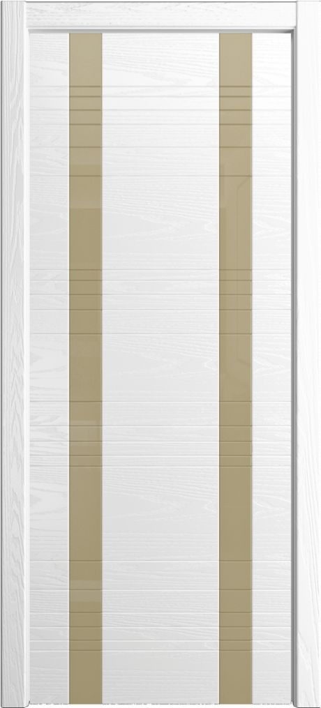 Межкомнатная дверь со стеклом ID-D Белоснежный Шпон (Мильяна)