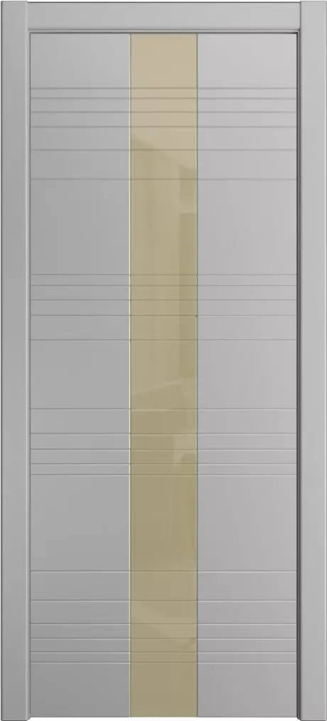 Межкомнатная дверь со стеклом ID-XL Светло серая Эмаль (Мильяна)