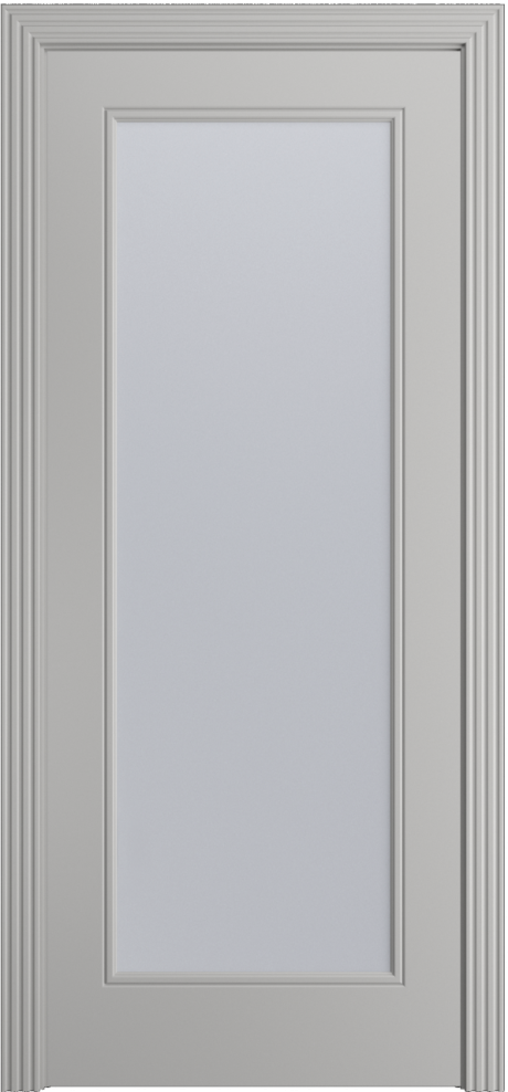 Межкомнатная дверь со стеклом Версаль-Ф Грей Эмаль (Мильяна)
