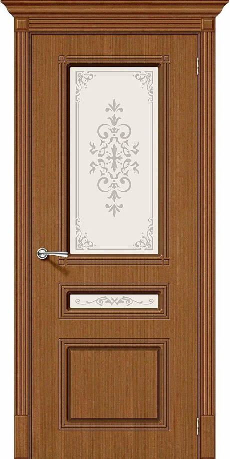 Межкомнатная дверь остекленная Стиль Ф-11 (Орех) (BRAVO)
