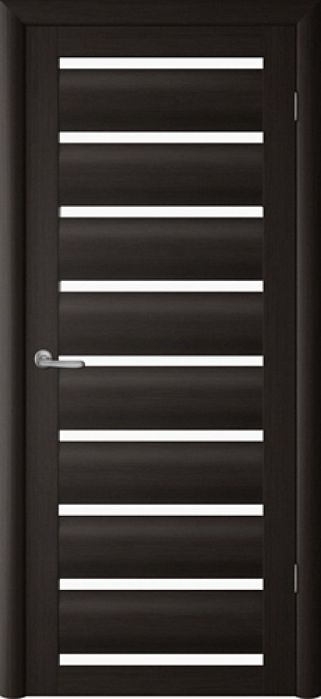 Межкомнатная дверь со стеклом Сидней Темный кипарис Эко-шпон Стекло белое (ALBERO)