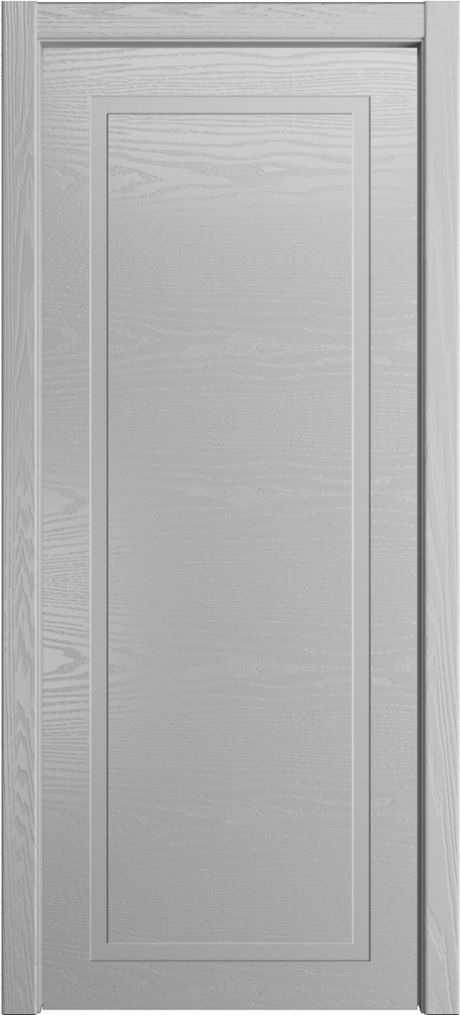 Глухая межкомнатная дверь ID-Лайн 1 Грей Шпон (Мильяна)