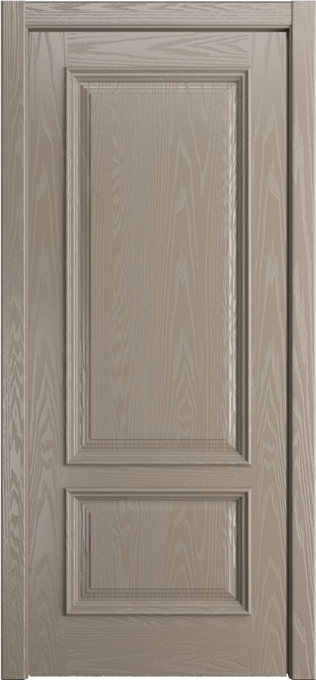 Глухая межкомнатная дверь Версаль-1 Латте Шпон (Мильяна)