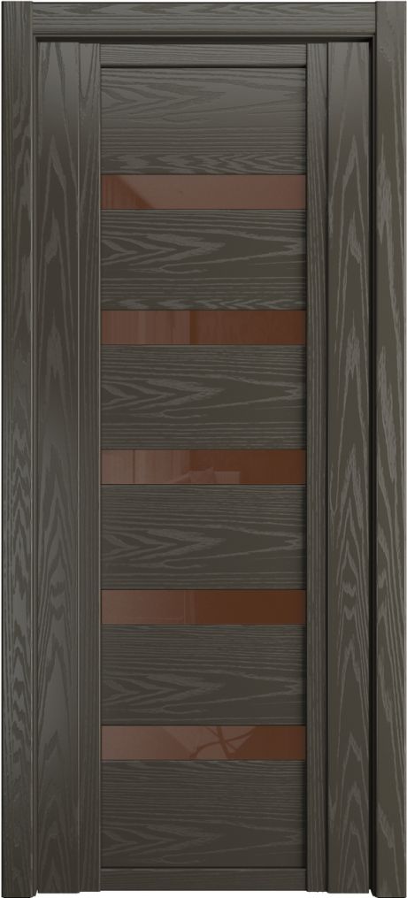 Межкомнатная дверь со стеклом QDO Z Гриджио Шпон (Мильяна)