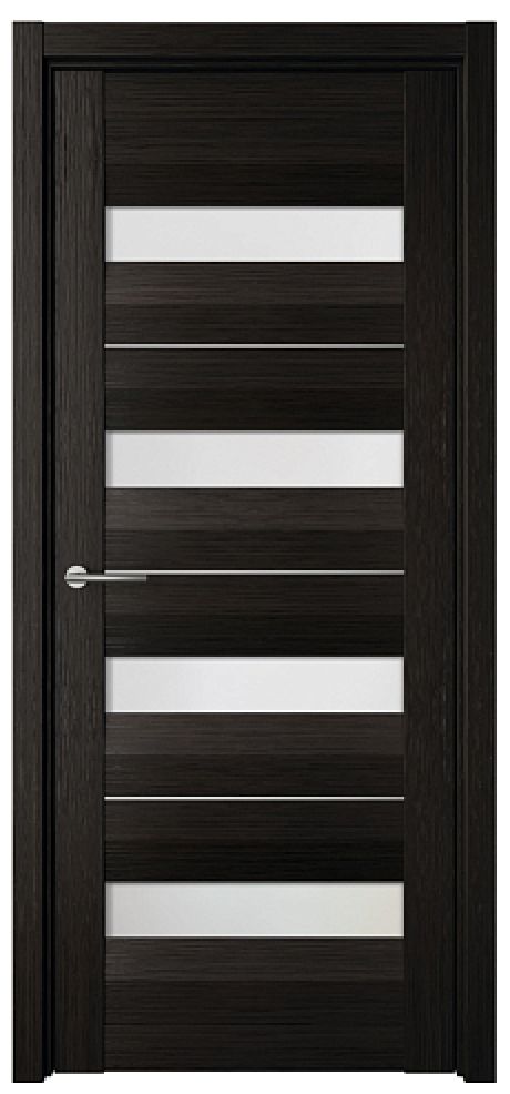 Межкомнатная дверь со стеклом Барселона Темный кипарис Эко-шпон Стекло мателюкс (ALBERO)