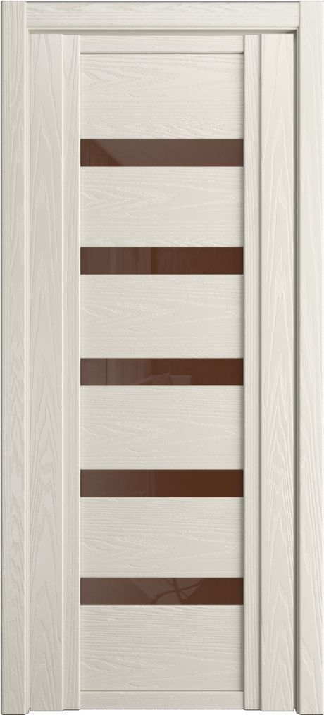 Межкомнатная дверь со стеклом QDO Z Бежевый Шпон (Мильяна)