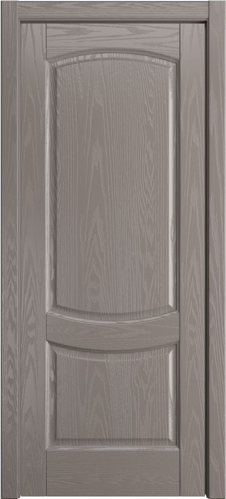 Глухая межкомнатная дверь Эрнеста Темно-серый Шпон (Мильяна)
