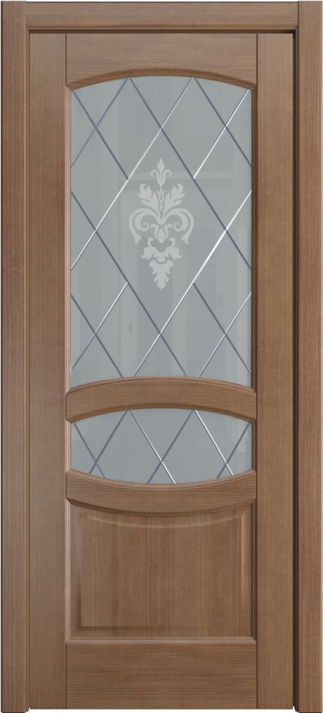 Межкомнатная дверь со стеклом София Дуб палисандр Шпон (Мильяна)