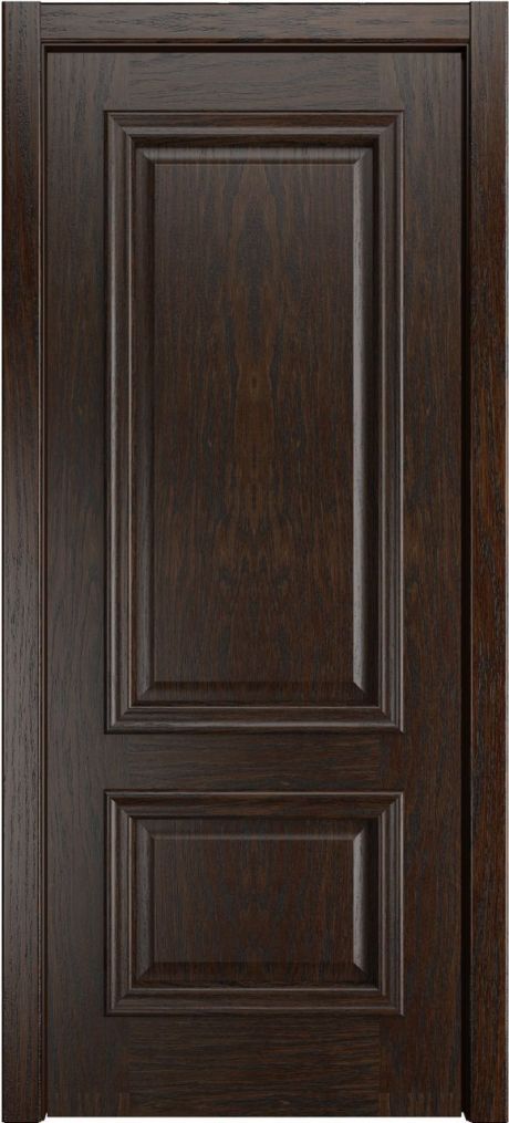 Глухая межкомнатная дверь Бристоль Премиум Дуб коньячный Шпон (Мильяна)