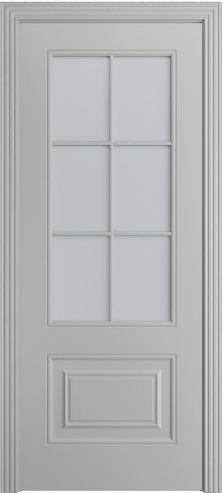 Межкомнатная дверь со стеклом Версаль-1Ф Loft (6) Грей Эмаль (Мильяна)