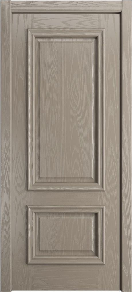 Глухая межкомнатная дверь Бристоль Премиум Латте Шпон (Мильяна)