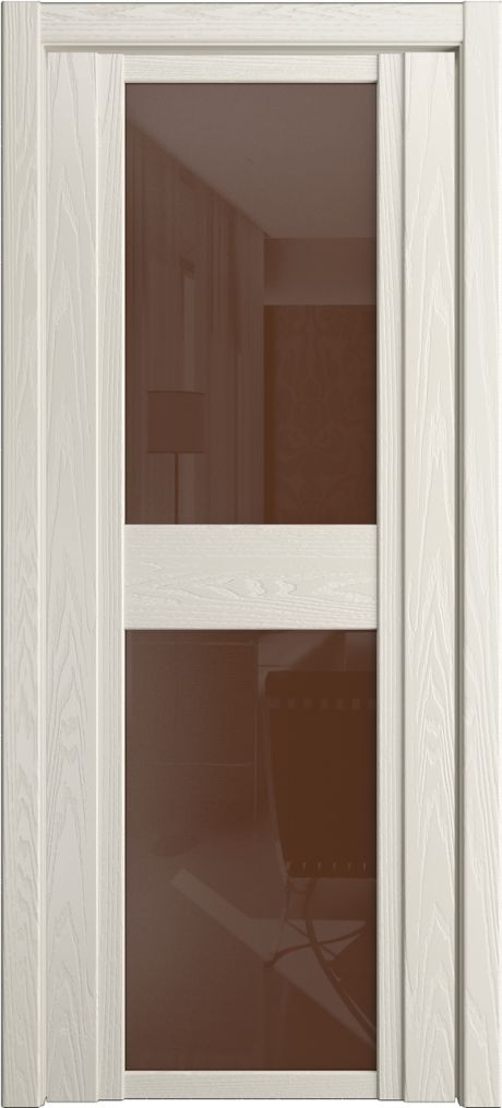 Межкомнатная дверь со стеклом QDO D Бежевый Шпон (Мильяна)