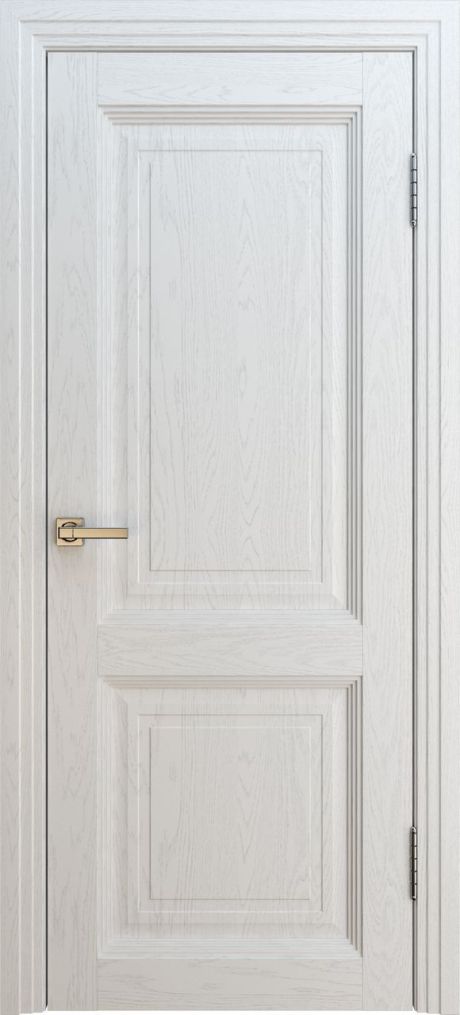 Глухая межкомнатная дверь Прага Багет 2 Ясень белый Экошпон (Interne Doors)