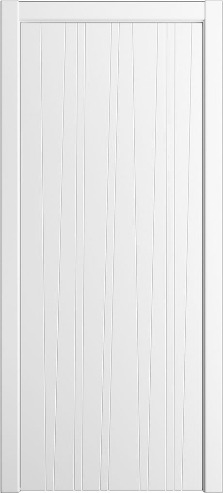 Глухая межкомнатная дверь ID-V Белоснежный Эмаль (Мильяна)
