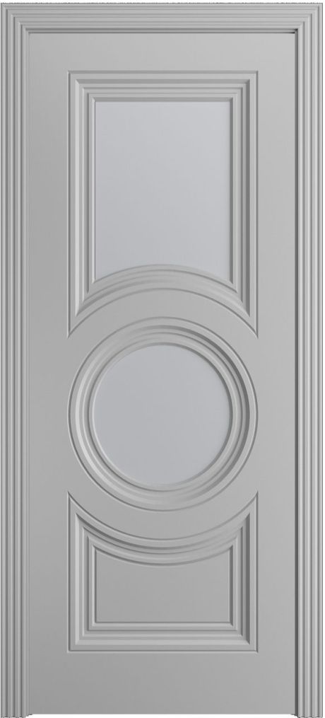 Межкомнатная дверь со стеклом Адриана-Ф Премиум Светло серая Эмаль (Мильяна)