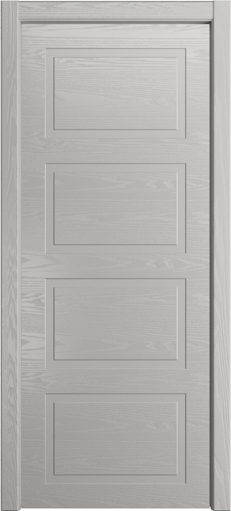 Глухая межкомнатная дверь ID-Лайн 4 Грей Шпон (Мильяна)