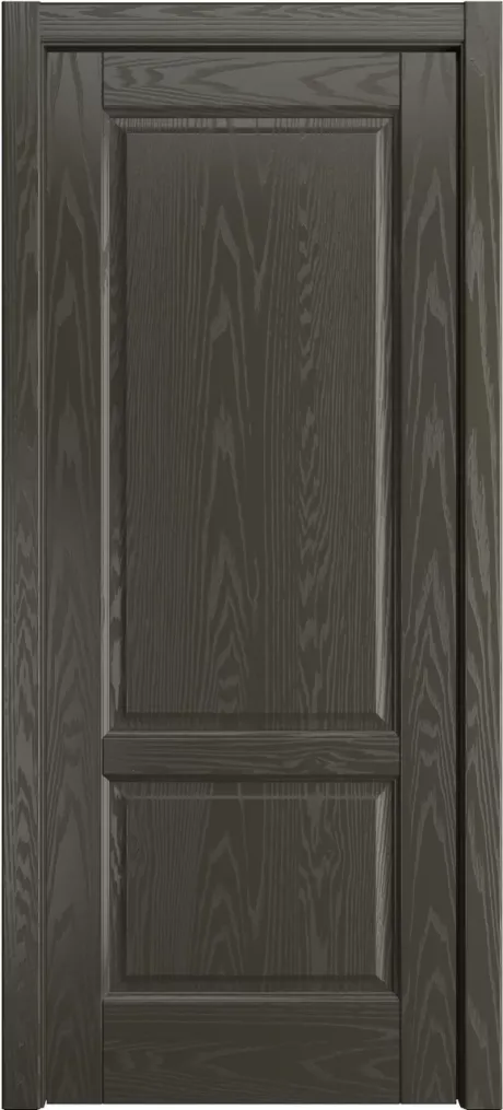 Глухая межкомнатная дверь Ровена Гриджио Шпон (Мильяна)