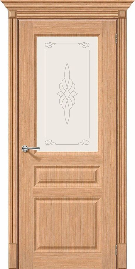 Межкомнатная дверь остекленная Статус-15 Ф-01 (Дуб) (BRAVO)